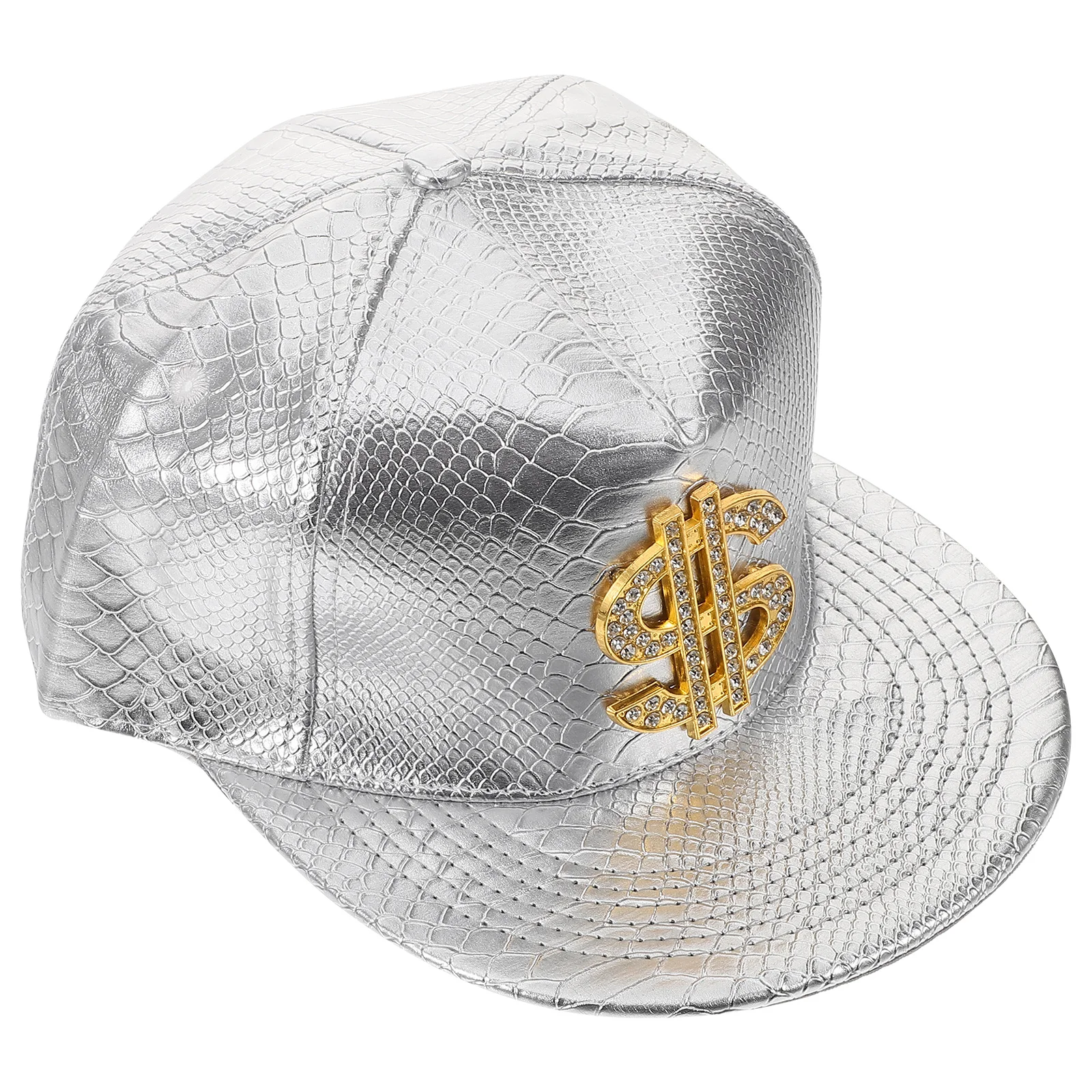 

Golden US Dollar Sign Baseball Caps Flat Brimmed Hip Hop Hats Women Stylish Rhinestone Decor Summer Outdoor Travel Sun