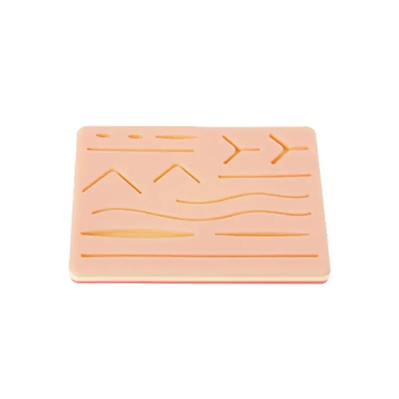Medical Silicone Suture Practice Pad, Skin Suture Kit Training Model, Surgical Suture Pad, Human Traumatic Skin Model