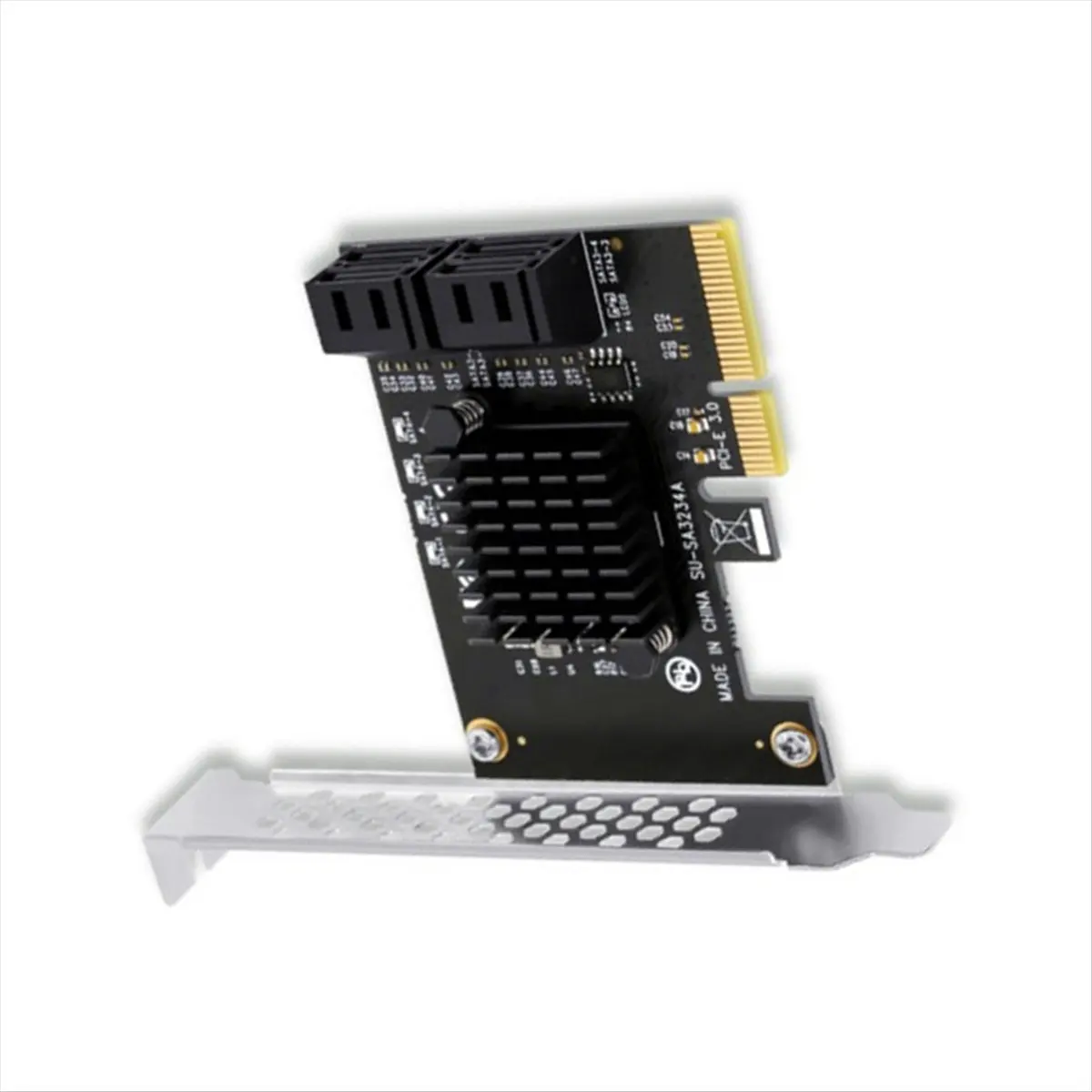 N86R PCIE X4 to SATA Card PCI-E Adapter PCI-E 3.0 to SATA3.0 Expansion Card 4Port SATA III Add on Card for SSD HDD Mining