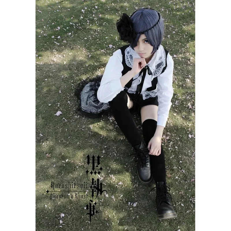 DY20SBluuCosplay Ciel Phantomhive Cosplay Costume with Socks Custom Made25