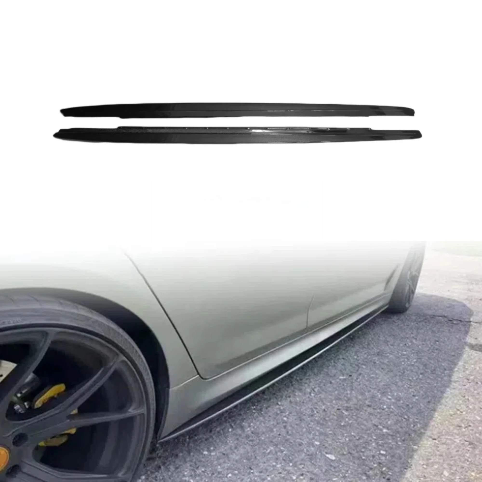 New Modified Carbon Fiber Side Bumper Extended Skirt Upgraded MP Style Side Body Kit for 5 Series G30