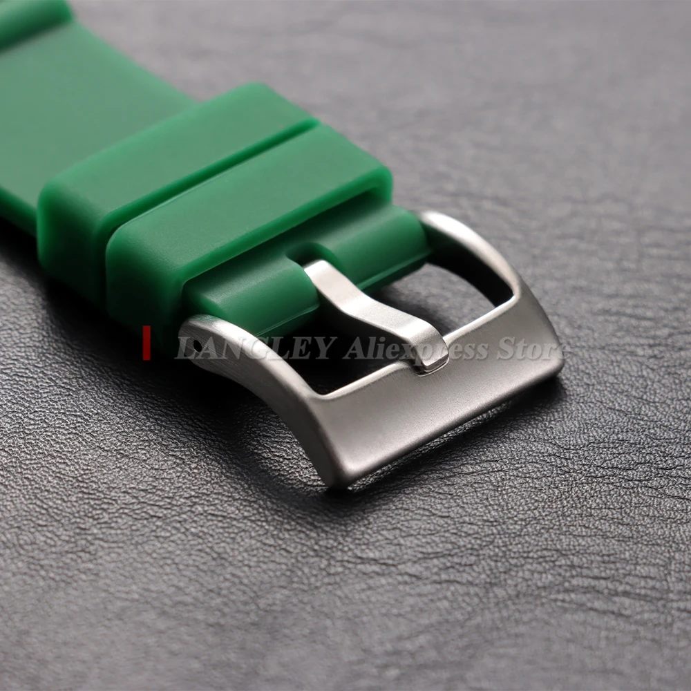 20mm 22mm Weiches Silikon-Gummi-Uhrenarmband für Herren und Damen, Sportliches Wasserdichtes Armband mit Dornschließe für Seiko SKX007 SRP777J1 – Detail 5