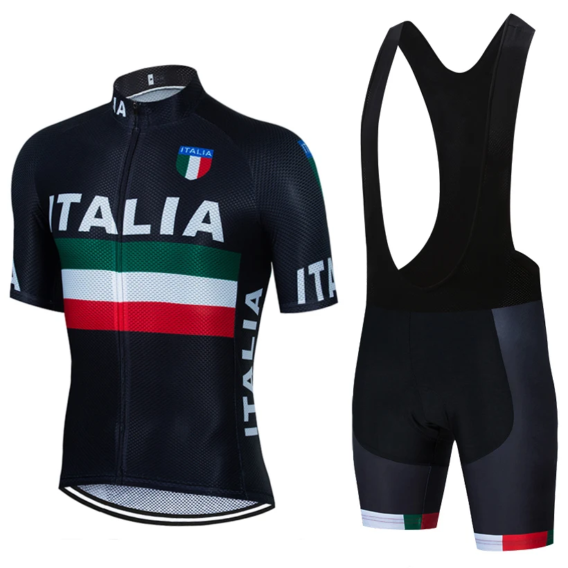 New 2024 Cycling Set Blue ITALIA Bike Jersey Bibs Shorts Suit Portugal Team Ropa Ciclismo Pro Quick Dry Bicycle Maillot Clothing