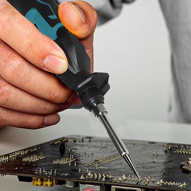 12V Lithium-Ion Electric Soldering Iron Adjustable Angle 0–90° Portable Constant-Temperature Solder Gun Welding Tools EU Plug