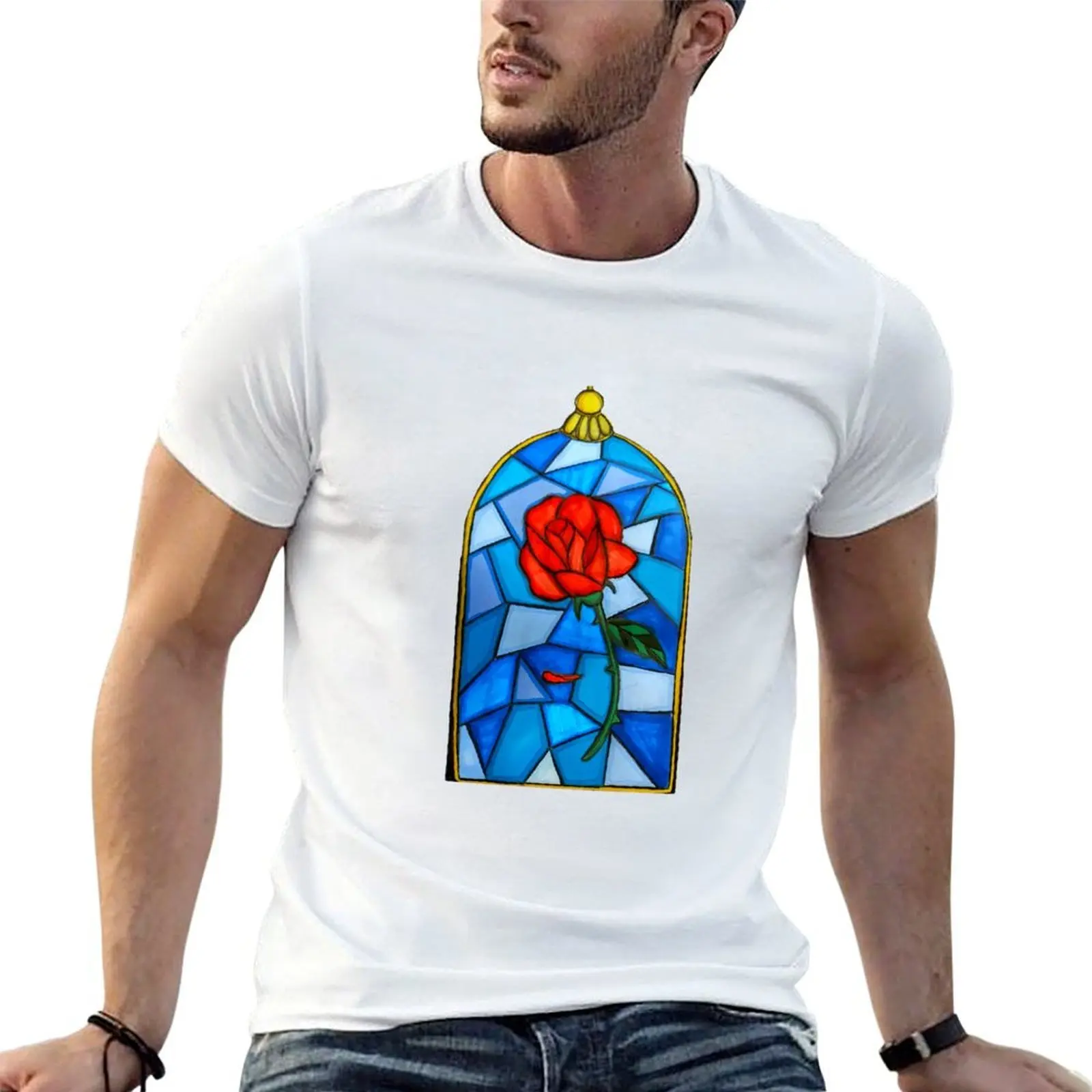 Eternal rose T-Shirt gifts for boyfriend shirts graphic t shirt men 100℅ cotton