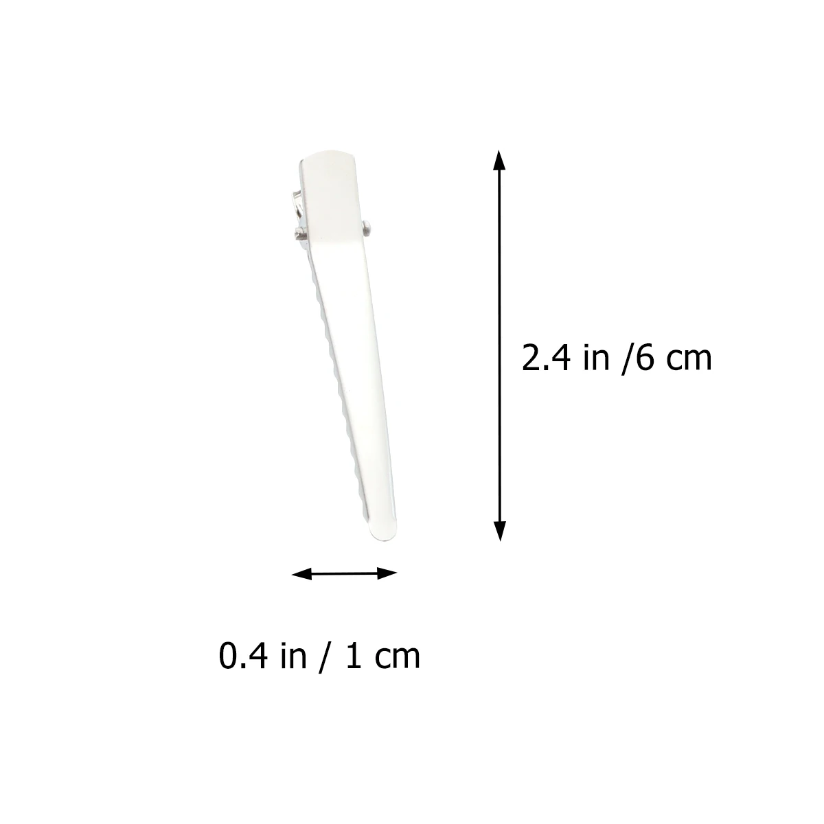 

50 Pcs Hair Clip Metal Duckbill Clips for Salon Hairpin White Silver Hairdressing