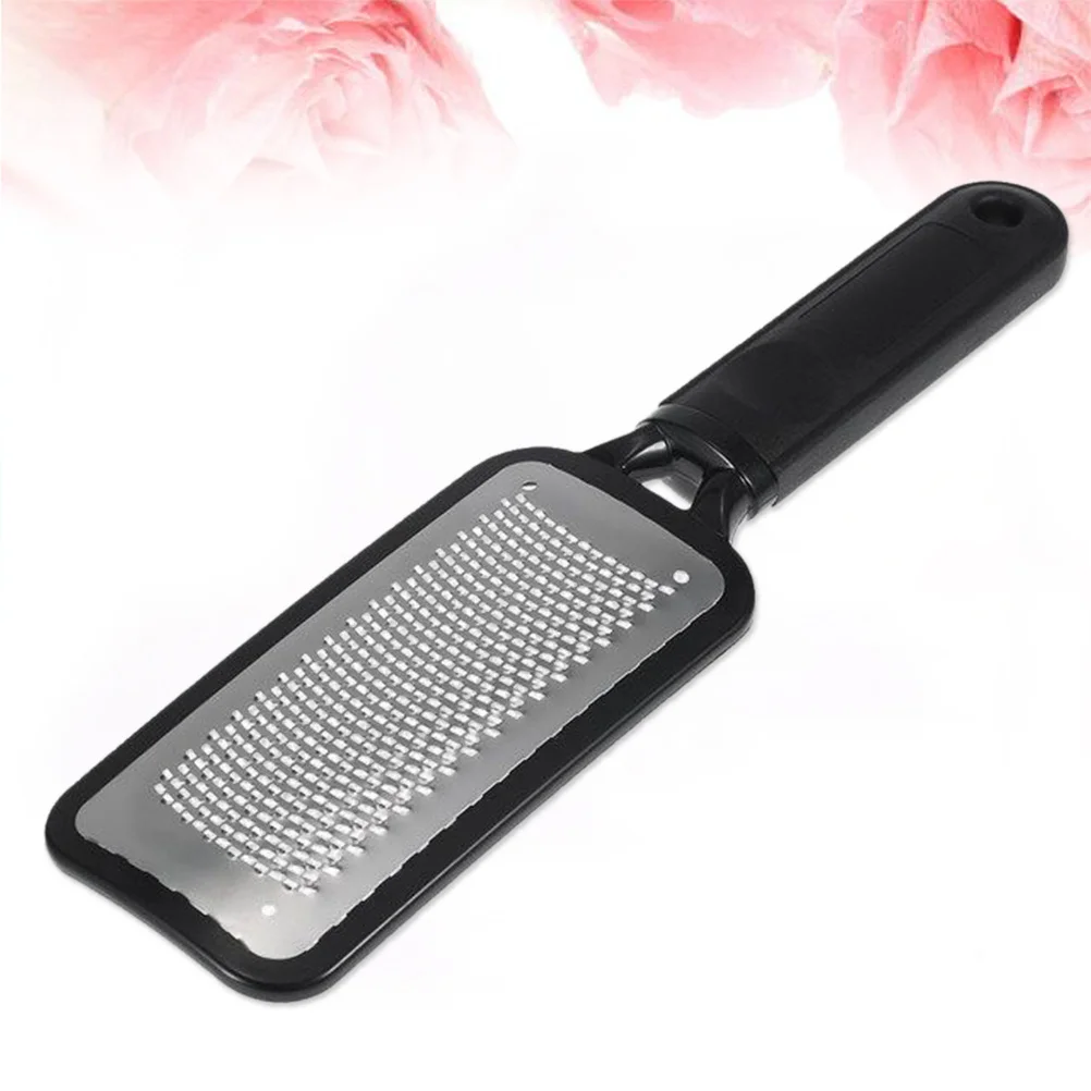 Dubbelzijdig roestvrijstalen voet eeltvijl Zwart pedicurehulpmiddel voor het verwijderen van dode huidcellen Eelt voetverzorging verwijderaar