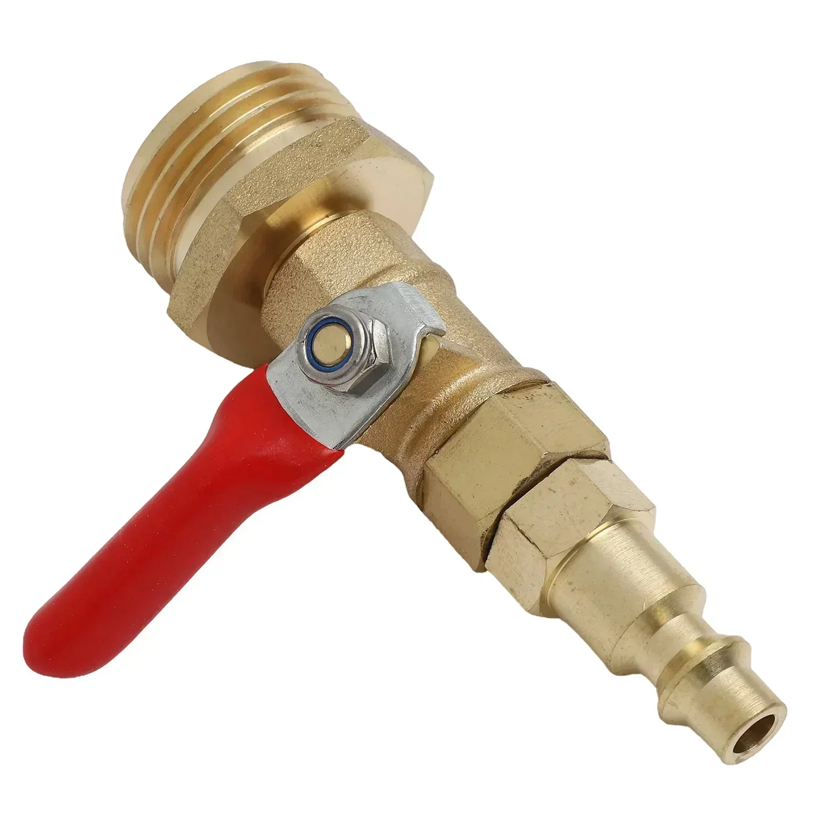 

Efficient RV Winter Blow Adapter with 14 Male Air Compressor and 34 Female Garden Hose Thread for Frost Protection