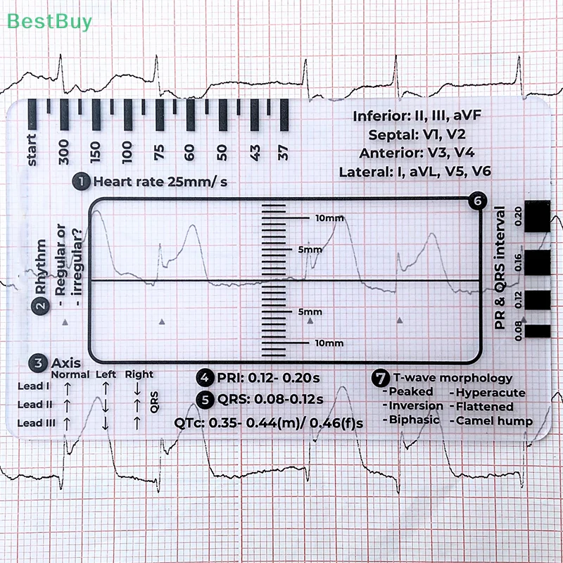 2025 New ECG 7 Step Ruler New Creative Gift Stationery For Friends, Classmates And Children