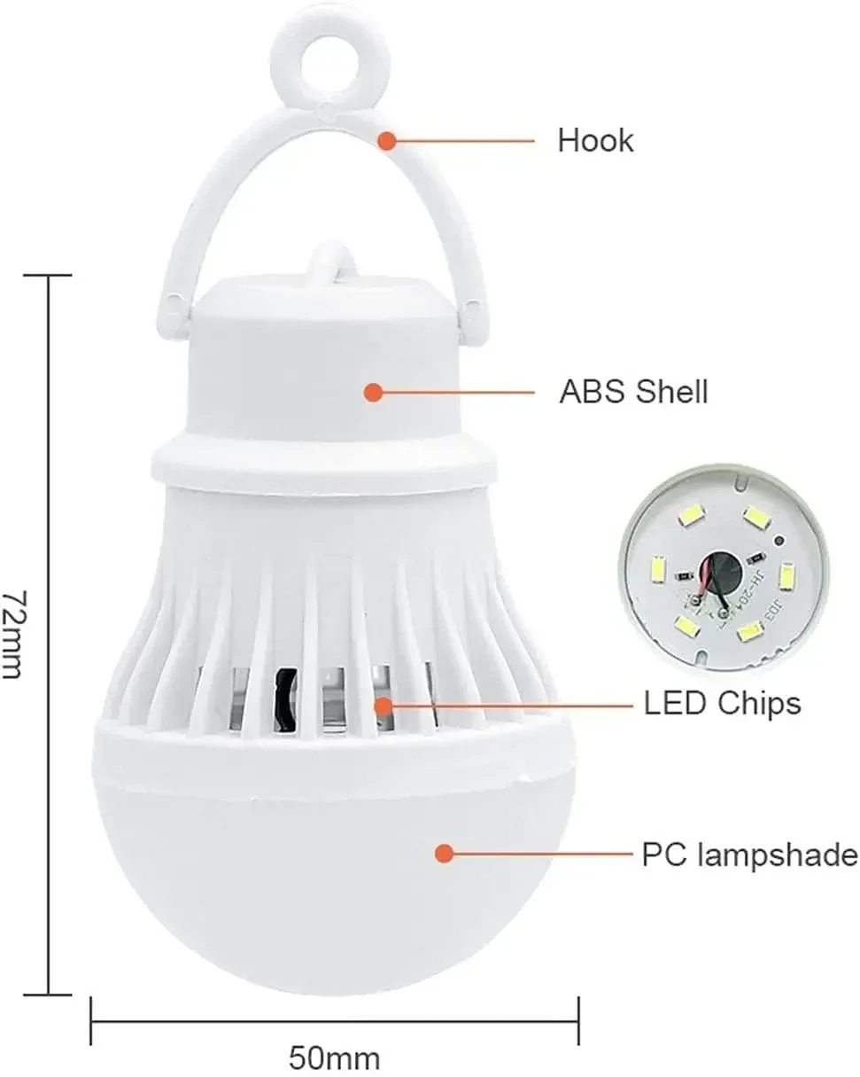 USB Bulb Portable Lantern Camp Light Power Outdoor Camping Multi Tool 5V LED for Tent Camping Gear Hiking Fishing USB Lamp