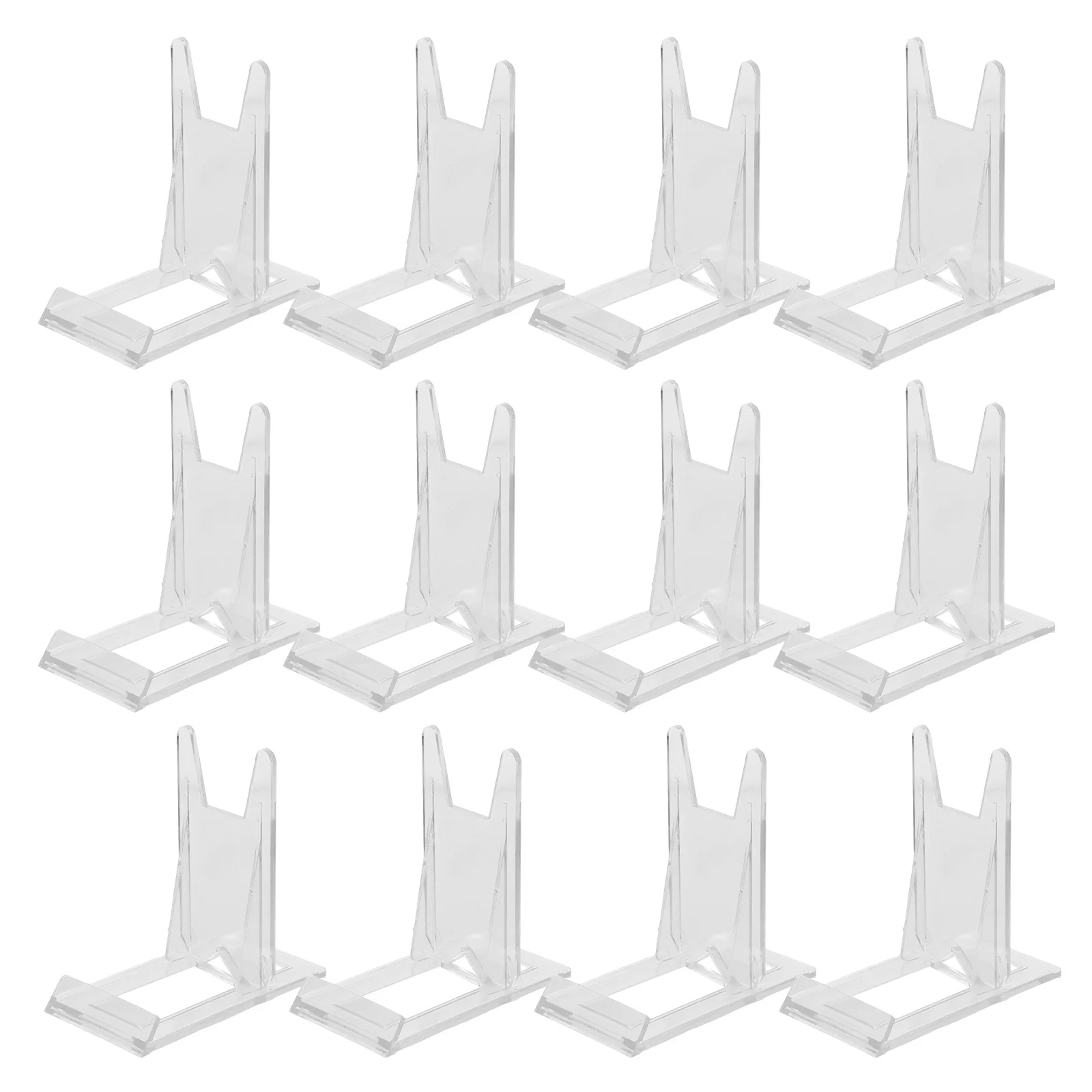 

20pcs Adjustable Book Stands Transparent Clear Easel For Magazines Postcards Crafts Home Office Space-Saving Organizer Desktop