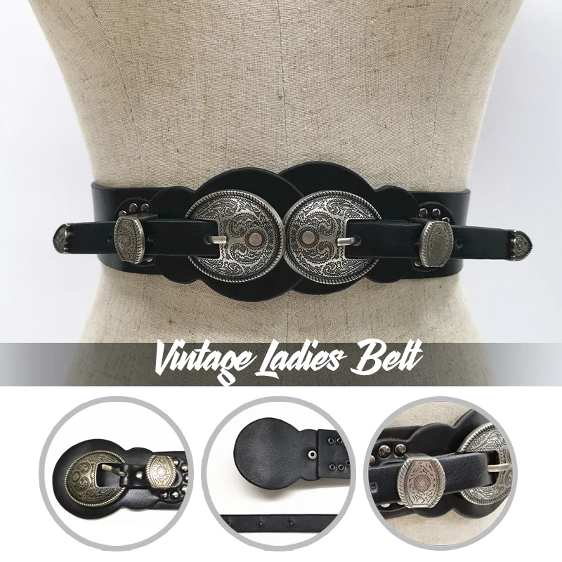 Medieval L Renaissance Metal Leather Waist Belt Costume Accessory For Women Viking Knight Pirate Cosplay Waistband Buckle Girdle