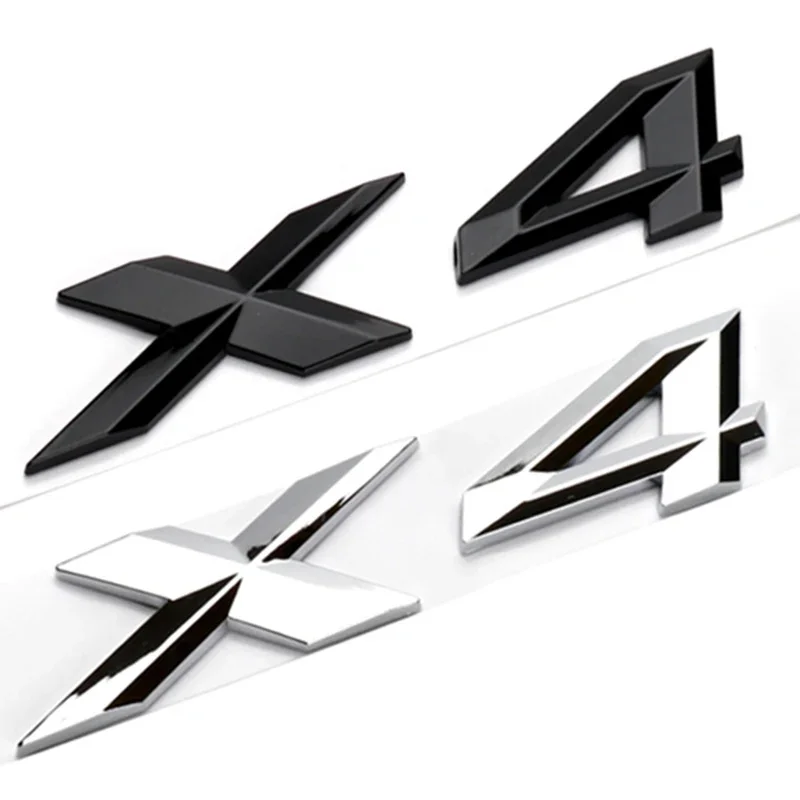 

3D ABS Black Chrome Letters For Car Stickers X4 BMW X4 F26 G02 2015 2016 2019 2020 2021 2022 Trunk Emblem Logo Badge Accessories