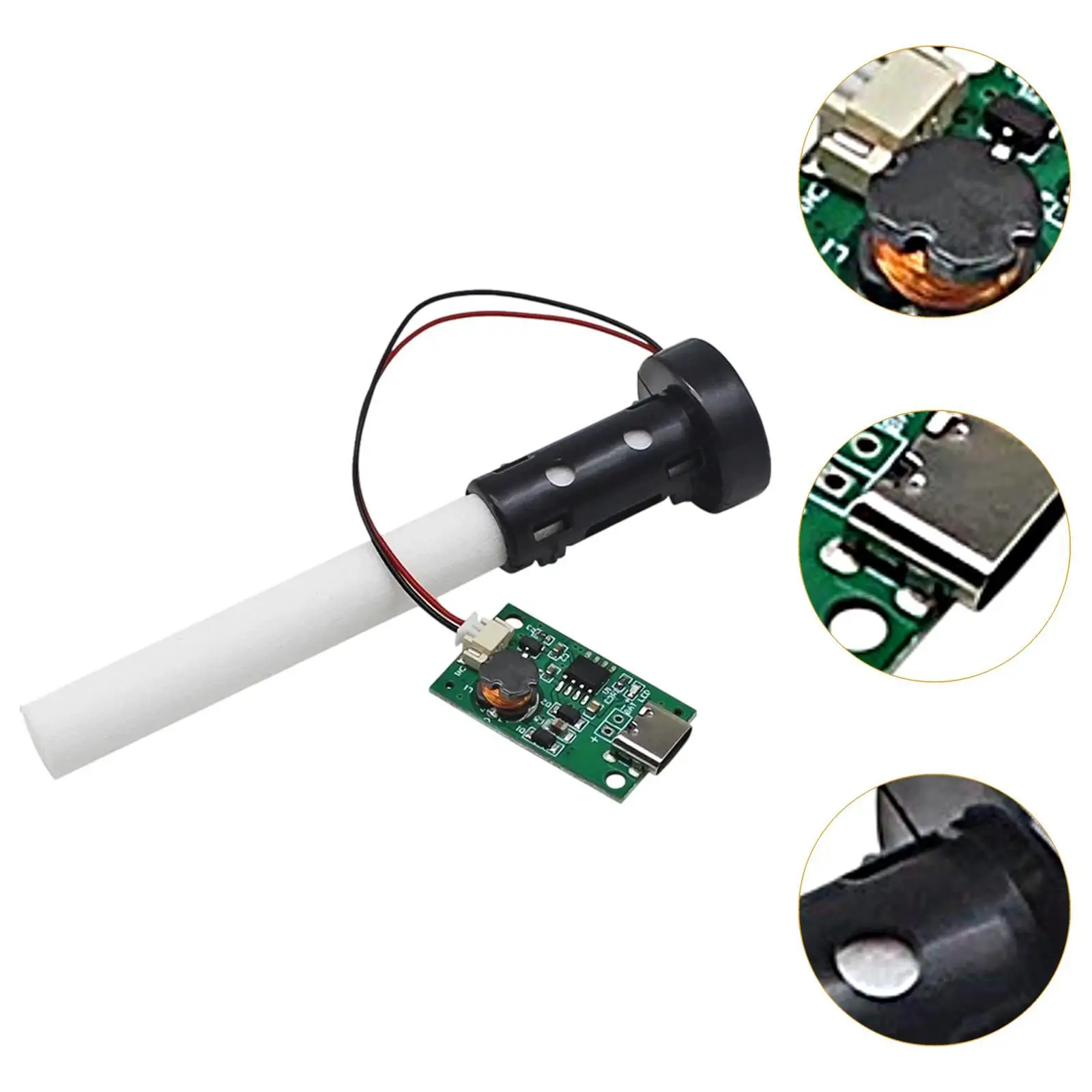 Módulo umidificador usb com cotonete e suporte, equipamento experimental diy, módulo de atomização, placa de circuito de driver dc 5v
