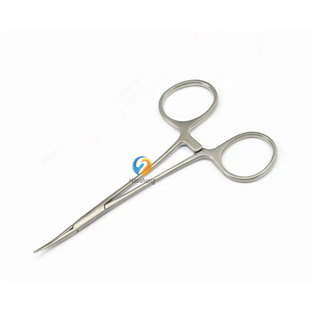 Aço inoxidável Medical Vascular Forceps, Alicate do mosquito Mirco, Alicate de pálpebra duplo, Instrumento de Cirurgia Plástica Hemostática, 12.5cm, 0.3mm