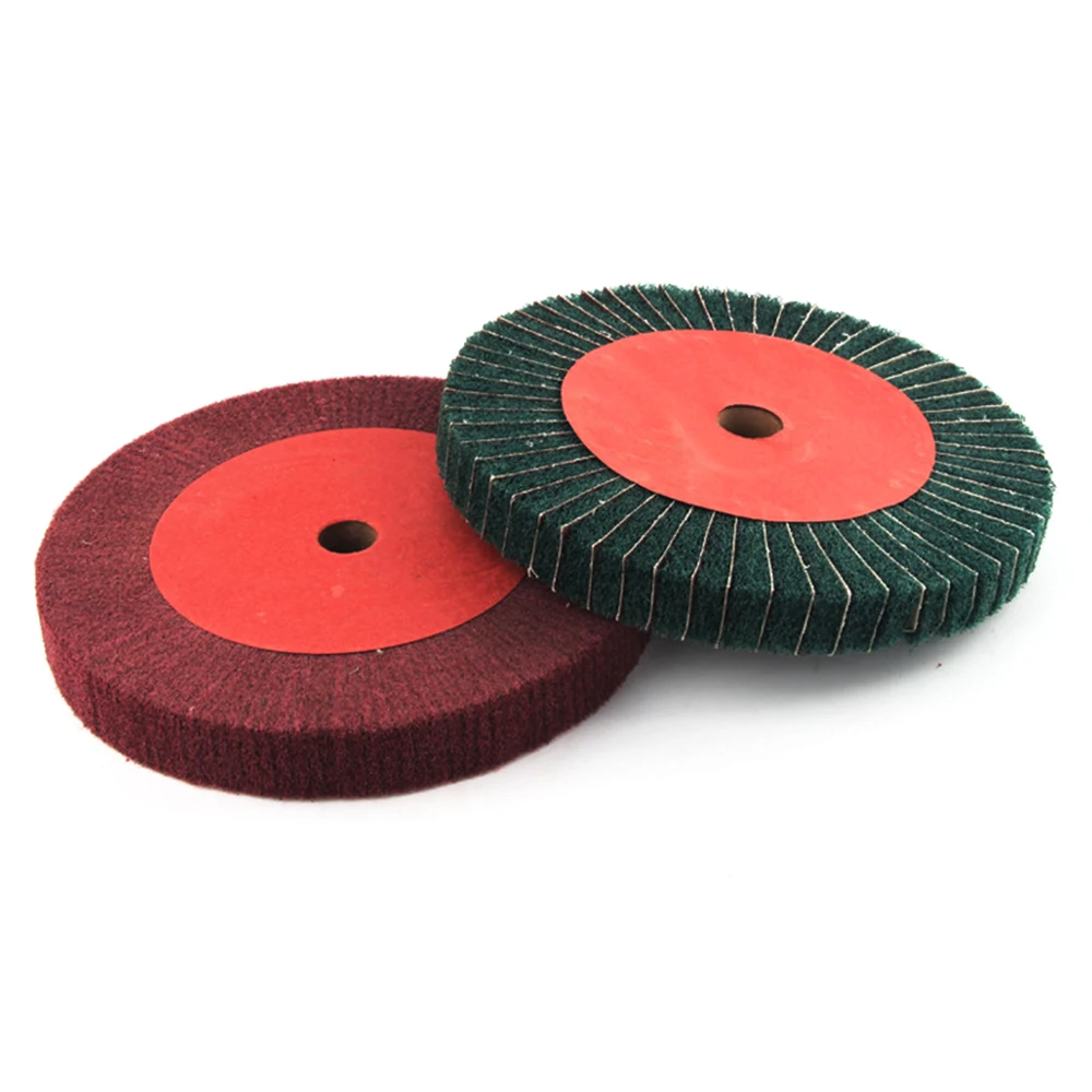 200mm x 25mm 180 grão de fibra de náilon moagem e polimento rodas de escovação de aço inoxidável para metal de aço inoxidável