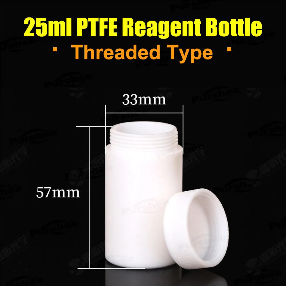 PTFE-Schraubverschluss-Reagenzflasche Hochtemperaturbeständig Säure- und Alkalibeständig mit Deckel Verschiedene Größen Labor-Aufbewahrungsflasche – Detail 25