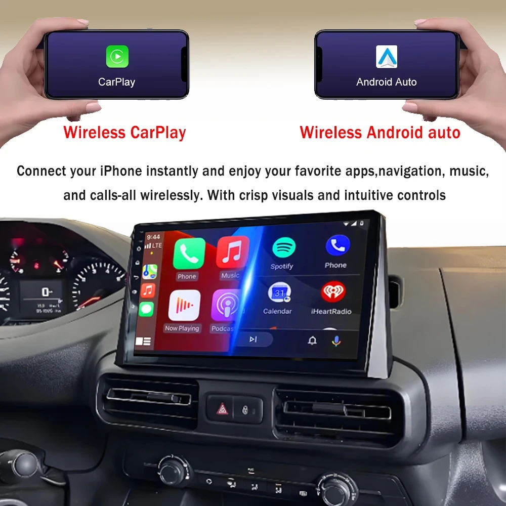 Radio Multimedia para Auto con Android 16 para Citroen Berlingo 2019, Peugeot Partner Rifter 2020, para Opel Combo, CarPlay, Auto DSP, BT 4