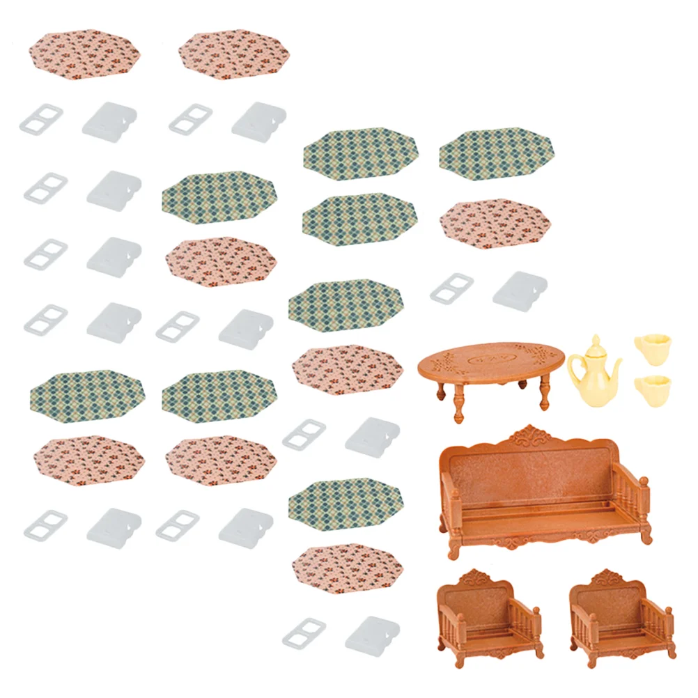 

47 Pcs Simulated Furniture Dollhouse Miniature Garden Toy Toys Things Plastic Infant Accessories