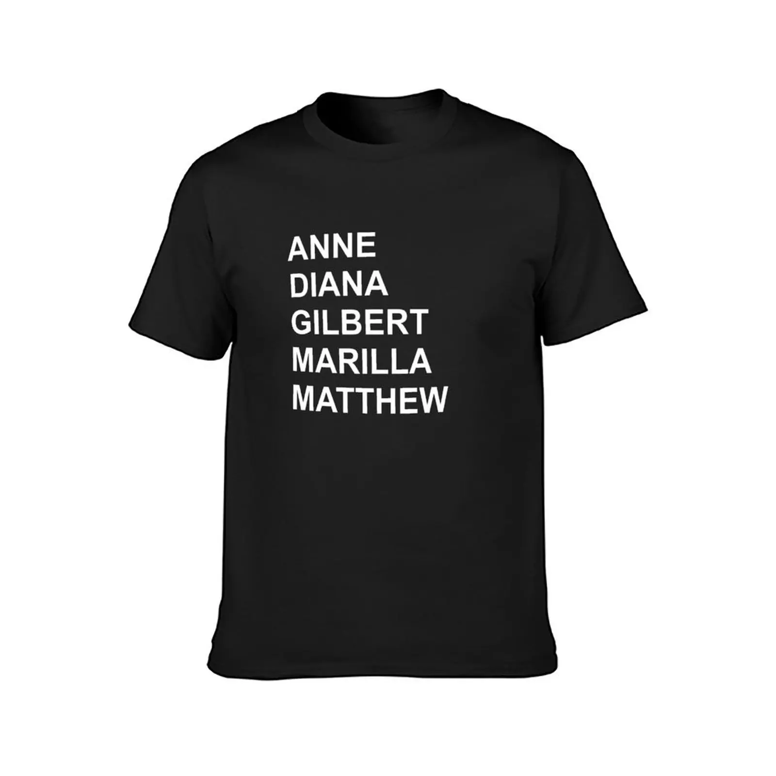 Anne Diana Gilbert Marilla Matthew T-Shirt summer tops customs anime Short sleeve tee mens champion t shirts