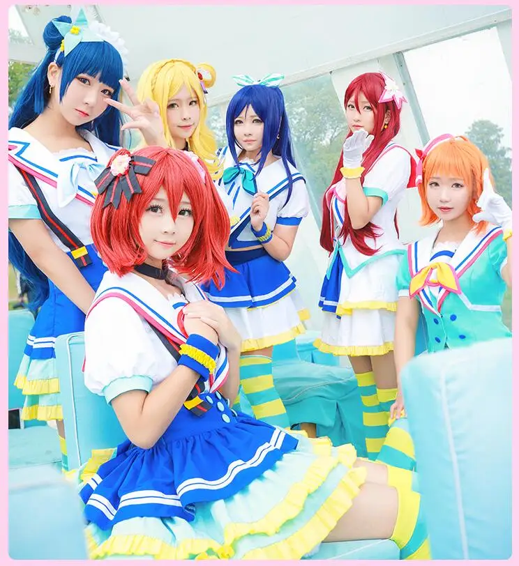 2018 Love Live! Sunshine!! Aqours Kurosawa Dia Kunikida Hanamaru Jumping Heart All Members Uniforms Cosplay Costume