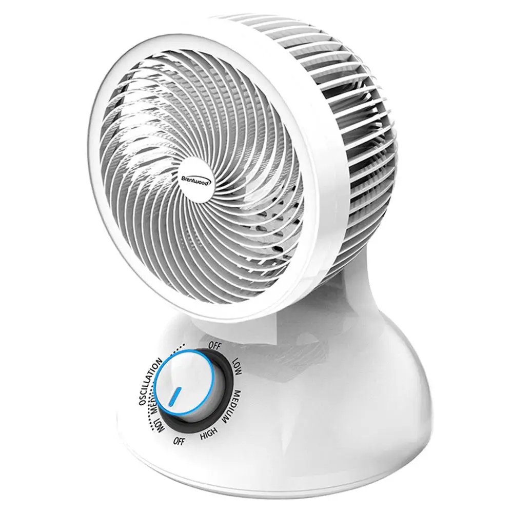 Ventilador de mesa oscilante de 6 polegadas Circulador de fluxo de ar de 3 velocidades Potente inclinação ajustável Home Office interno