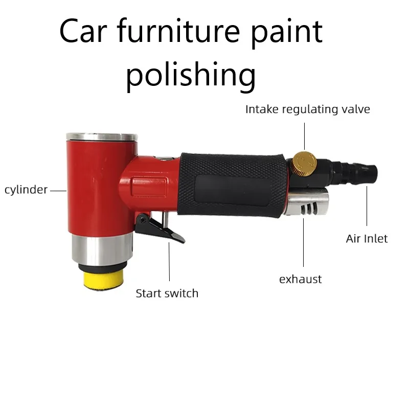 1 Inch Pneumatic Grinder for Car Waxing Polishing Woodworking - Small Industrial Eccentric Milling Tool