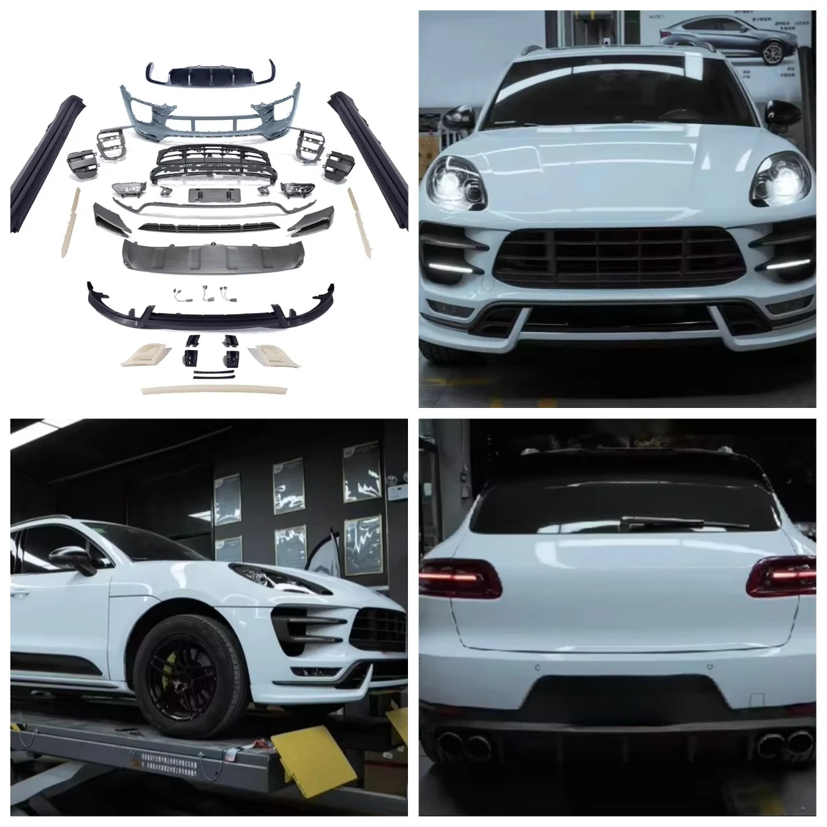 Turbo Front Bumper Assembly TKT Body Kits for Porsche Macan 14 17 Complete Exterior Modification Parts