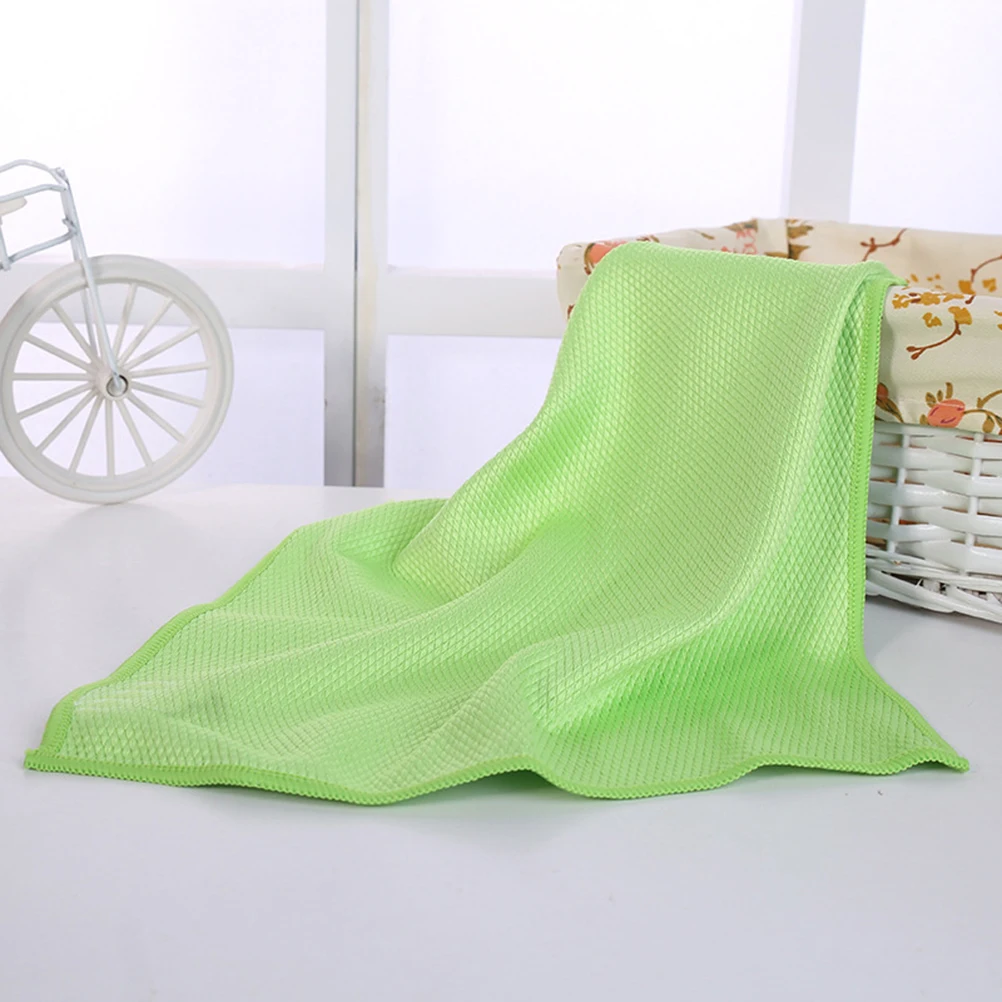 

5 pcs Cleaning Towel Fiber H Washable Water Absorbent Cloth Glass Window Kitchen Dish Rag No Pilling Durable Use Home