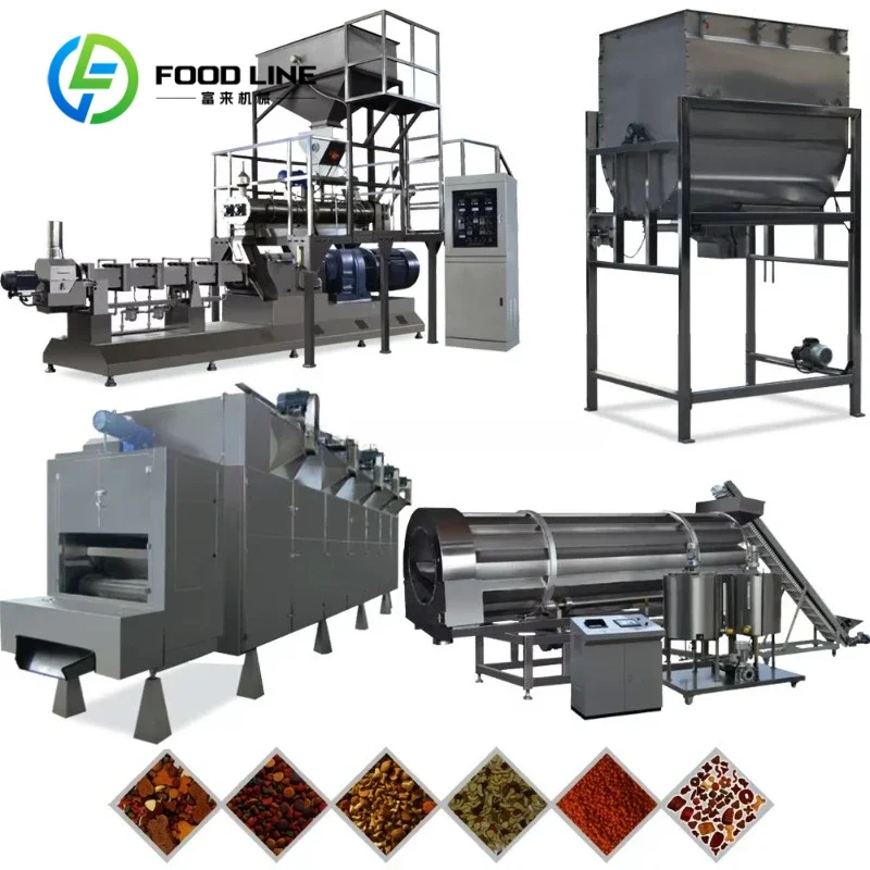 Turnkey Pet Feed Processing Production Line Suitable For Dog Cat Dry Food And Fish Aquafeed Production