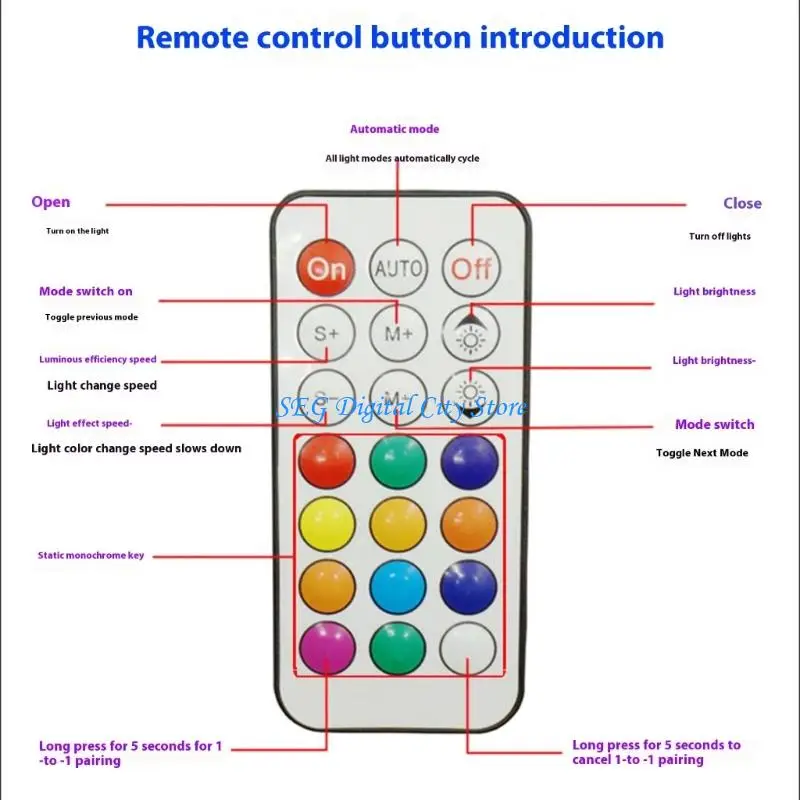 

U75B PC Case Color Lighting Manager Manual Control Button ARGB Device Compatibility 5V 3Pin Miniature Design