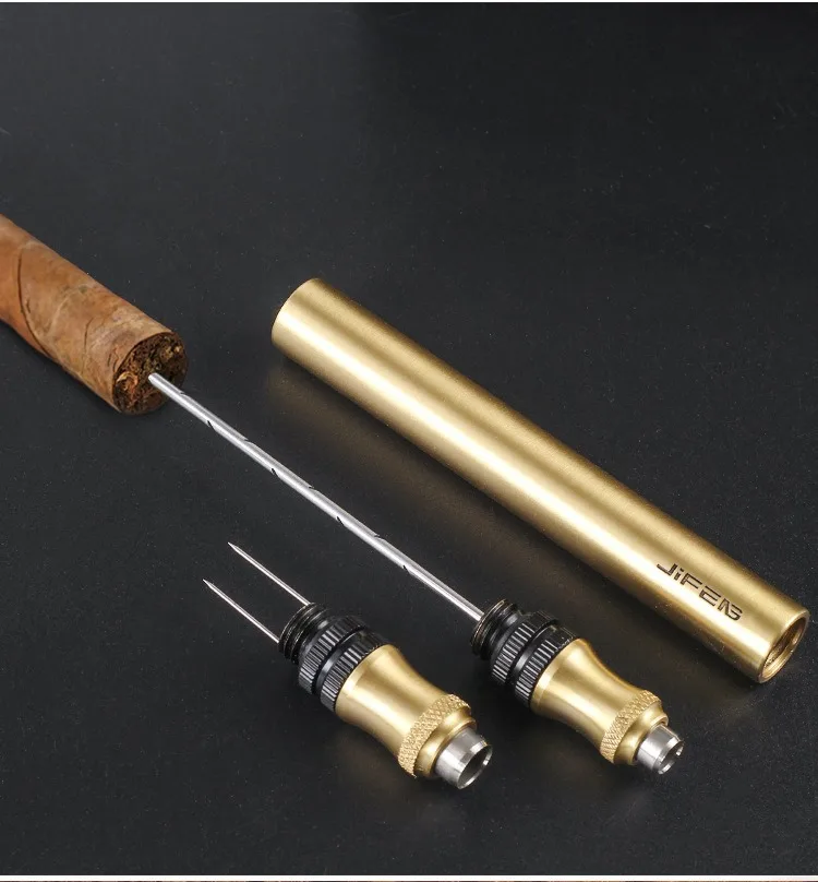 Galiner Metal Cigar Punch Cutter Detachable Cigar Needle Puncher Smoking Accessories Portable Cigar Draw Enhancer Tool