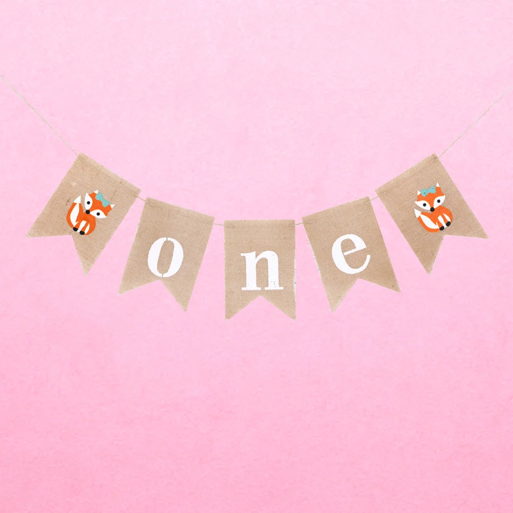 

Flags Birthday Party Banner Animal Letter Linen Garland Decoration For Wedding Linen Pull Flag Christmas