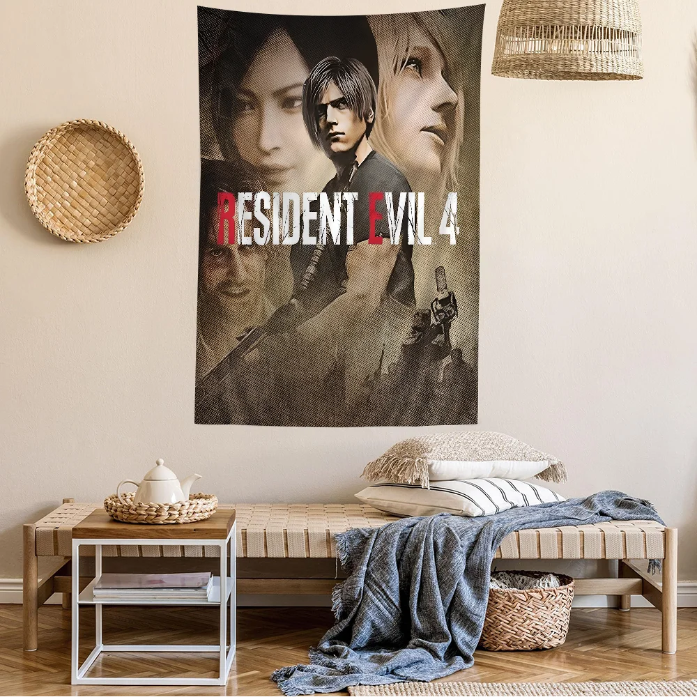 Resident Leon Kennedy E-Evil Hippie Wall Hanging Tapestries Bohemian Wall Tapestries Mandala INS Home Decor
