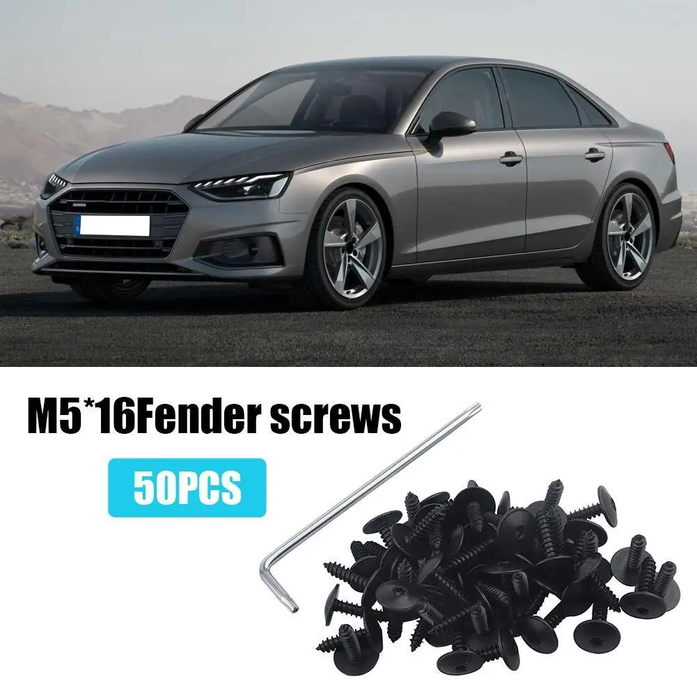 50 قطعة M5x16 سيارة درابزين المسمار السحابة مع توركس وجع غطاء المحرك سبلاش الحرس مسامير مسمار مزلاج التجنيب لأودي N90775001