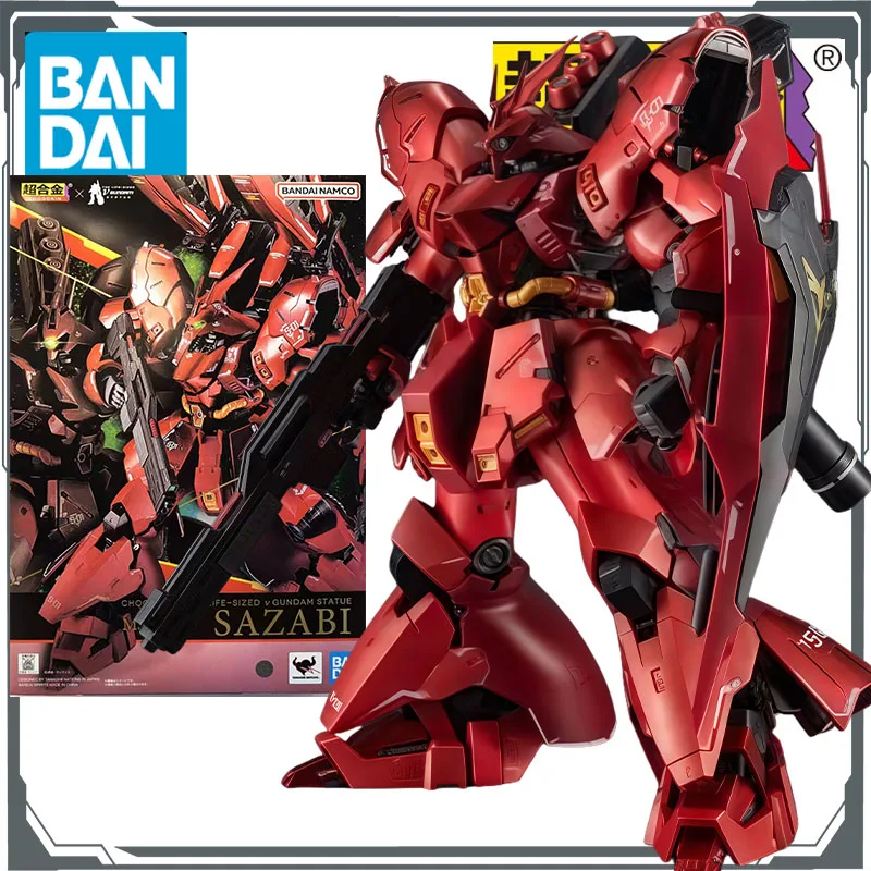 

Bandai оригинальный Chogokin MSN-04FF Sazabi 230 мм аниме фигурки игрушки для мальчиков Рождественский подарок Коллекционная модель украшения