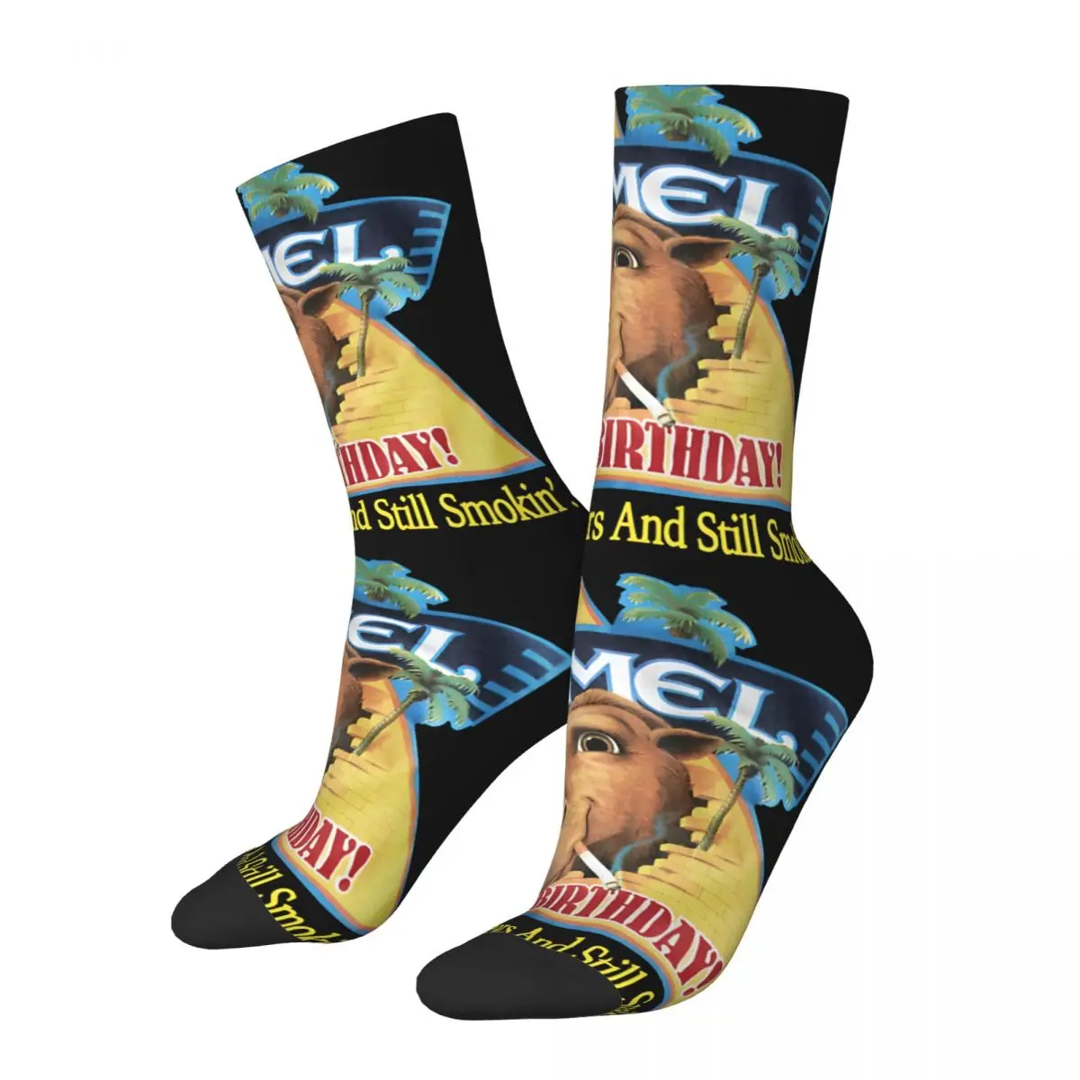 75 Years Men's Socks Retro Harajuku C-Camel Cigarettes Street Style Novelty Casual Crew Sock