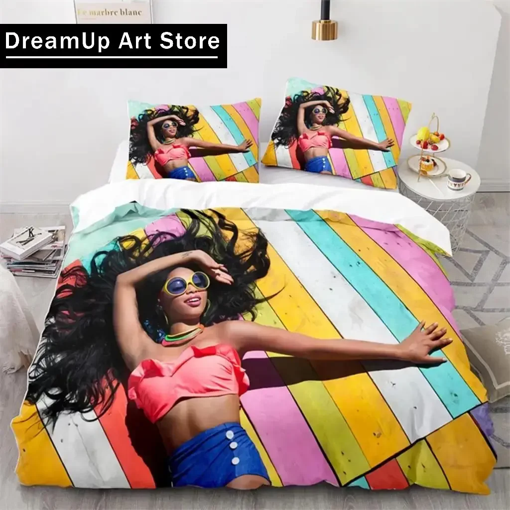 Bikini Beach Bedding Set Sexy Buttocks Girl Duvet Cover Microfiber Hawaii Holiday Scenery Comforter Cover King Twin For Boy Girl