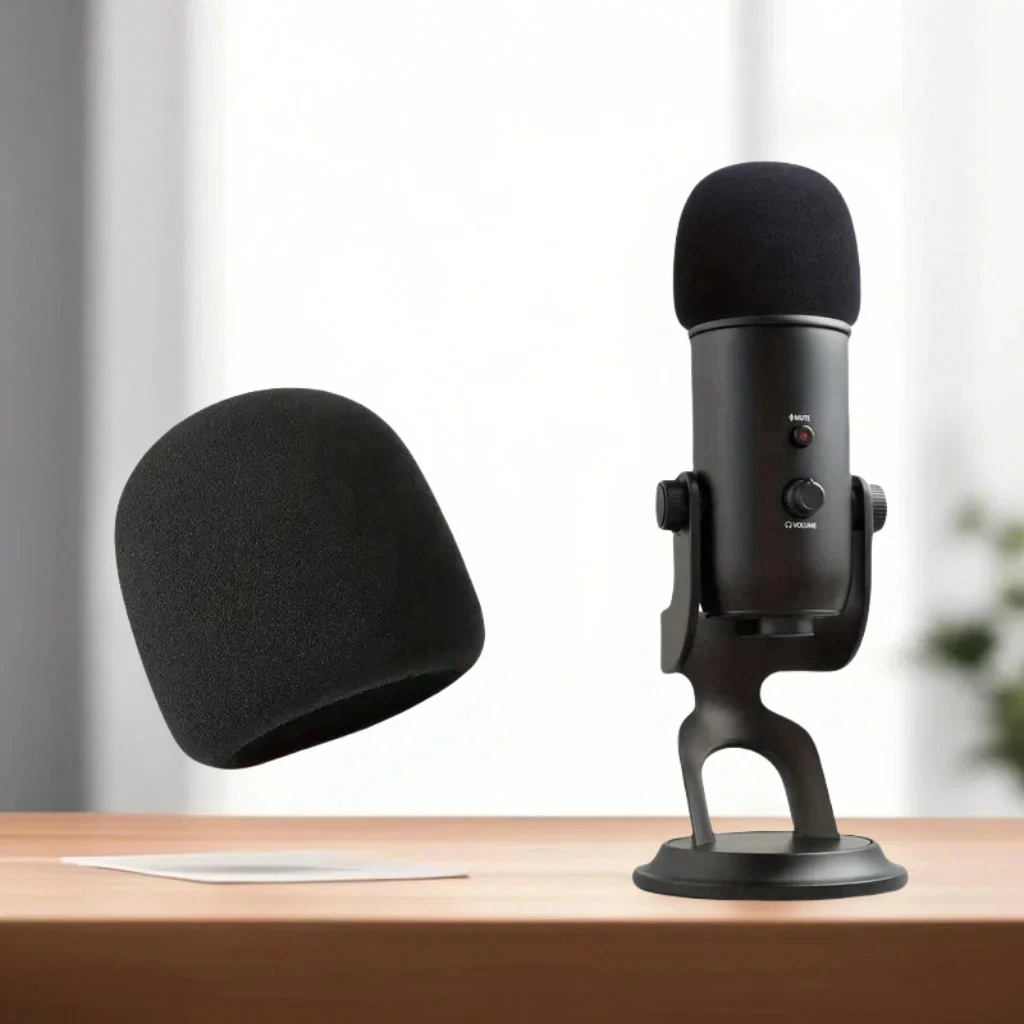 1/2/3pcs Microphone Sponge Foam Cover,Foam Microphone Windscreen,Mic Wind Cover Pop Filter for Blue Yeti Condenser Microphone