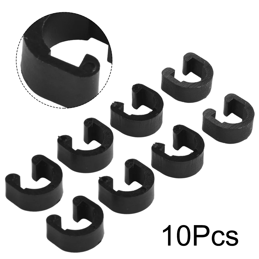 High Quality C Type Buckles Buckles 10 Pcs Bicycle Plastic C-shaped Buckles For Fixing Tubes Wire Tube Buckle Cycling