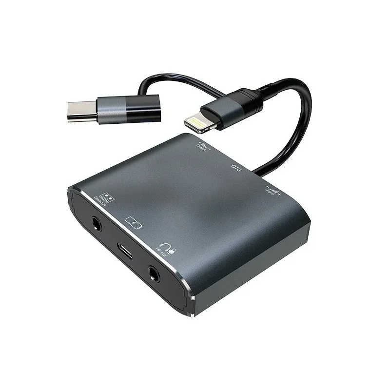 

Live broadcast No. 1 sound card converter is suitable for Apple 15 Huawei Typec mobile phone live broadcast adapter