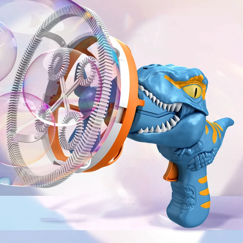 Automatische Dinosaurier Bubble Gun Elektrische hand Fan Blase Blasen Seife Maschine Blase Gebläse Outdoor Spielzeug Kinder Geburtstag Geschenke