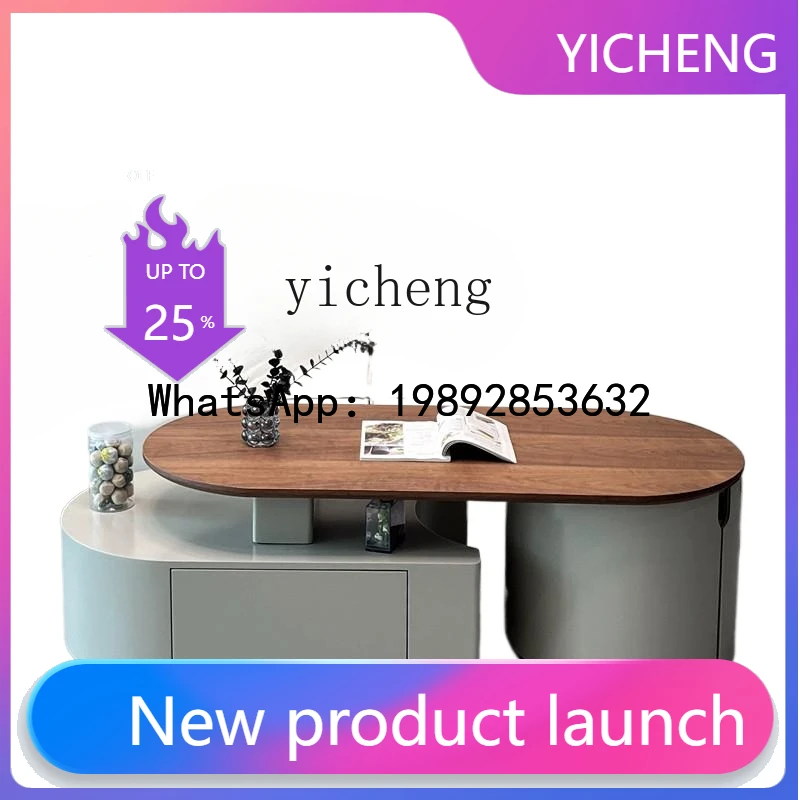 

Современный модный журнальный столик X6 в средневековом стиле с выдвижной конструкцией и встроенным чайником, высококачественный домашний чайный столик