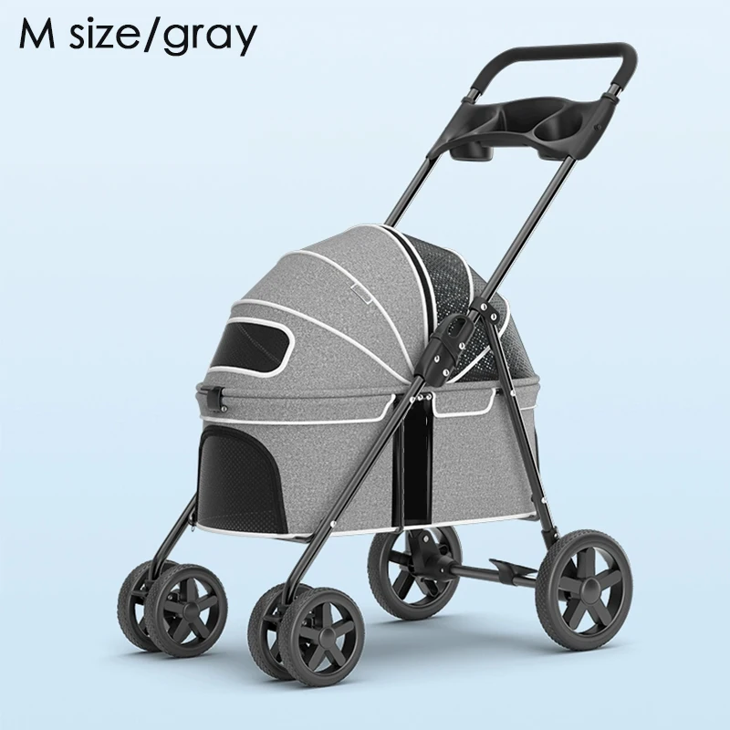 Nordic Lightweight Outdoor Home Pet Stroller for Dogs Foldable Dog Strollers Medium Cats and Dogs Outdoor Dog Walking Stroller