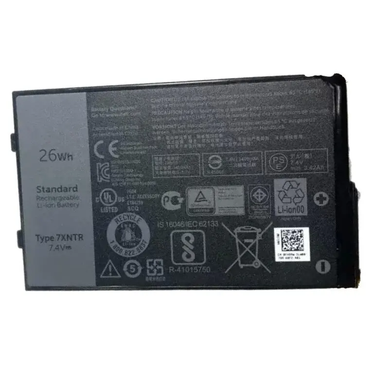 7.6V 34Wh J7HTX, 7.4V 26Wh 7XNTR Laptop Battery for Dell Latitude 7202 7212 Rugged Extreme Tablet
