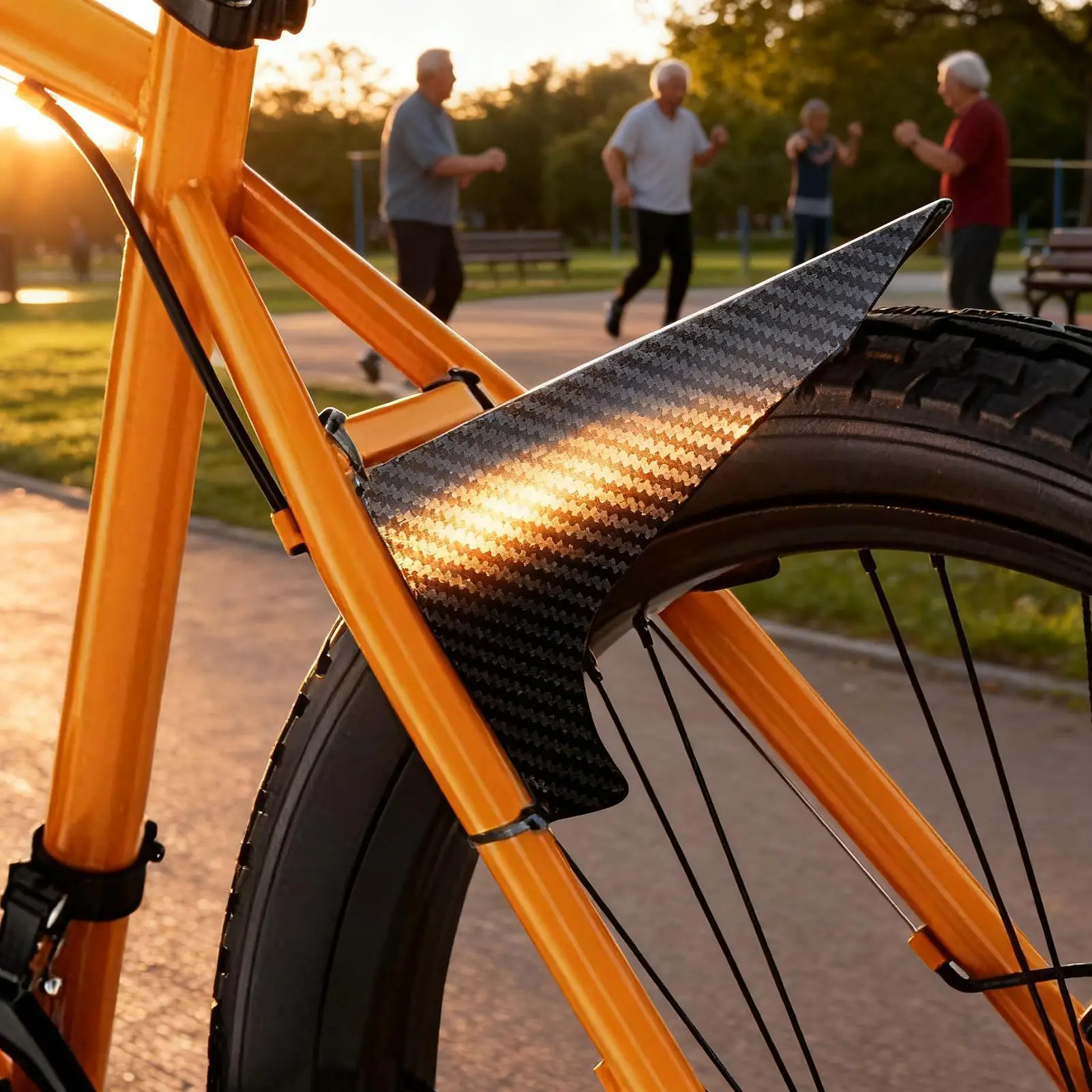 

Брызговик для горного велосипеда, защита от грязи из углеродного волокна, утолщенная передняя и задняя защита для горного велосипеда для дорожных гравийных троп на открытом воздухе