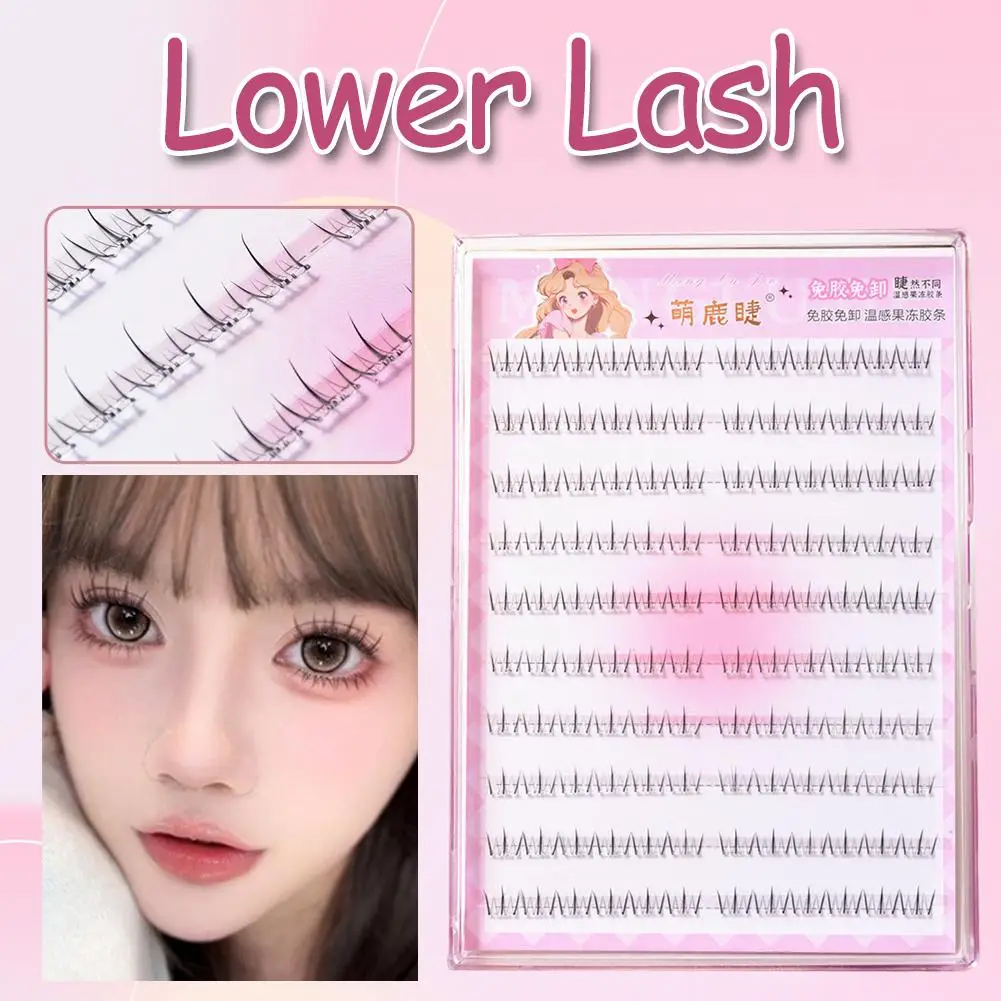 Natural Bottom Lash Lower Manga Eyelash Clusters Natural Spiky Lashes Tool Band Eye Lashes Lower Mink Clear Look Makeup B5A7