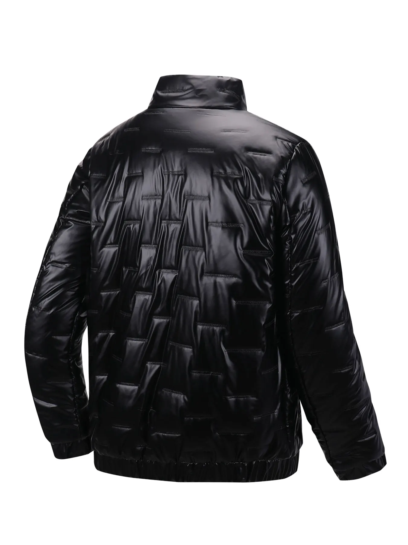Winter Men's Stand-Up Collar Casual Cotton Jacket, Solid Color, Glossy, Thickened, Windproof and Waterproof, Suitable for Outdoor Sports and Leisure
