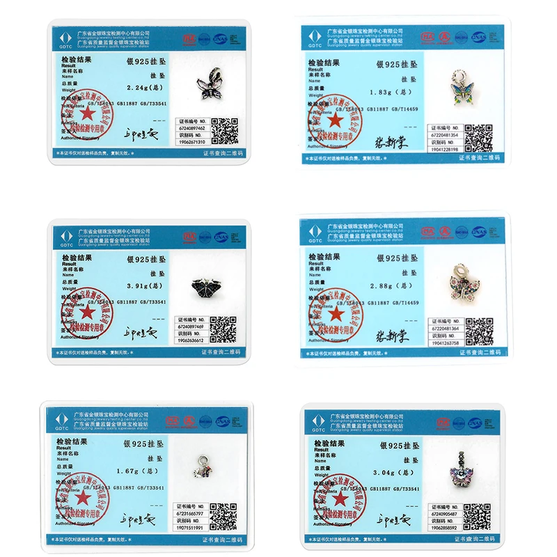 Schmetterlingsanhänger 925 Sterling Silber Rosa Blau Regenbogen Perlenanhänger Passend für Europäische Armbänder DIY Schmuck Geschenk für Frauen und Mädchen 2026 – Detail 1