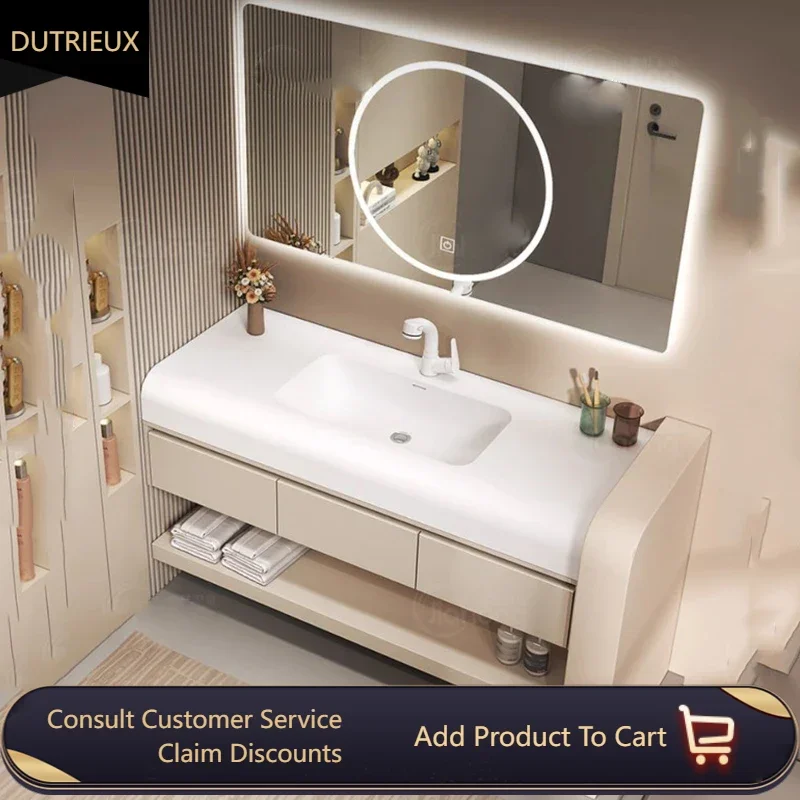 

washing luxury bathroom cabinet sink mirror wall white bathroom cabinet vanity combination meuble salle de bain furniture